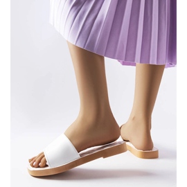 Babouches caoutchouc blanc Chatigny 1