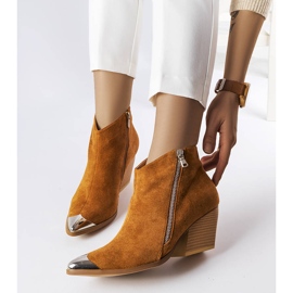 Santiags marron à bout métal Vergne brun 1 Santiags marron à bout métal Vergne brun 1