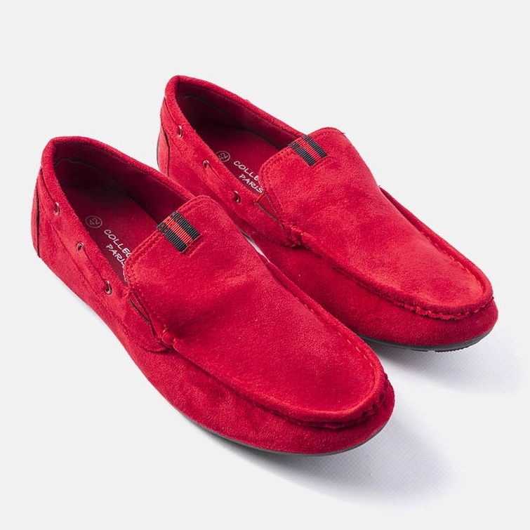 Mocassins Nashville homme rouge 1