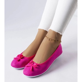 Ballerines en tissu rose Gendron 1