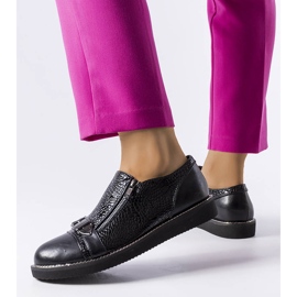 Chaussures gaufrées noires Hugues le noir 1