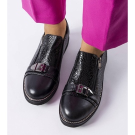 Chaussures gaufrées noires Hugues le noir 2
