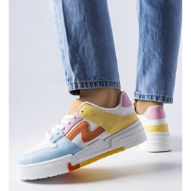 Baskets à plateforme bleues et jaunes Harter 1
