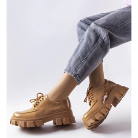 Chaussures en cuir verni marron Beccadelli brun 1