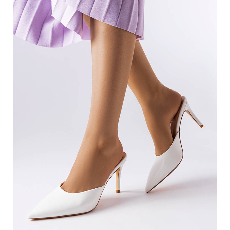 Talons aiguilles drainer blancs blanche 1