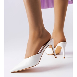 Talons aiguilles drainer blancs blanche 2