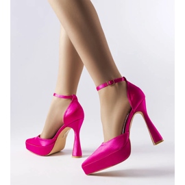 Escarpins fuchsia à talons hauts Lowell rose 1