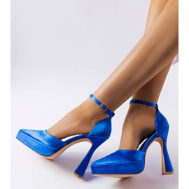 Escarpins bleus à talons Lowell 1