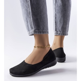 Ballerines en tissu noir Provencher le noir 1