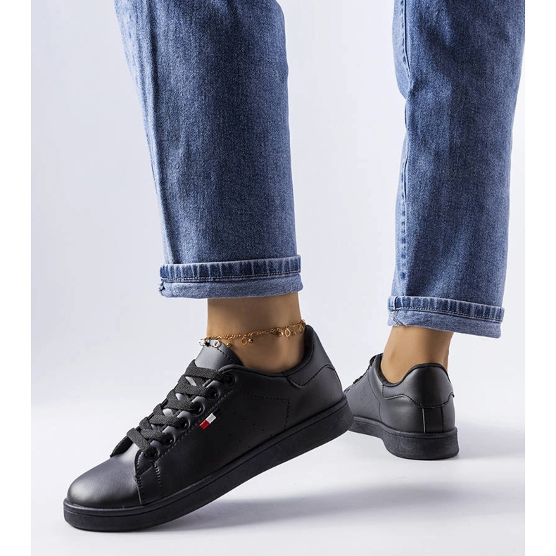 Baskets noires en éco-cuir Mothé 1