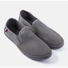 Baskets homme grises ajourées Garibaldi 1