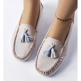 Mocassins Maryville en cuir rose 1