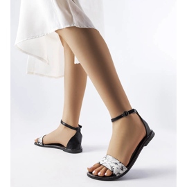 Sandales plates noires Ducharme le noir 1
