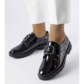 Chaussures laquées noires à boucle Jarisile 1