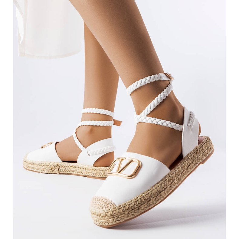 Espadrilles blanches à lacets Parent 1
