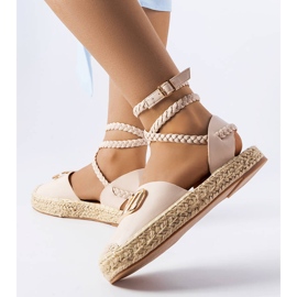 Espadrilles à lacets beiges Parent 1