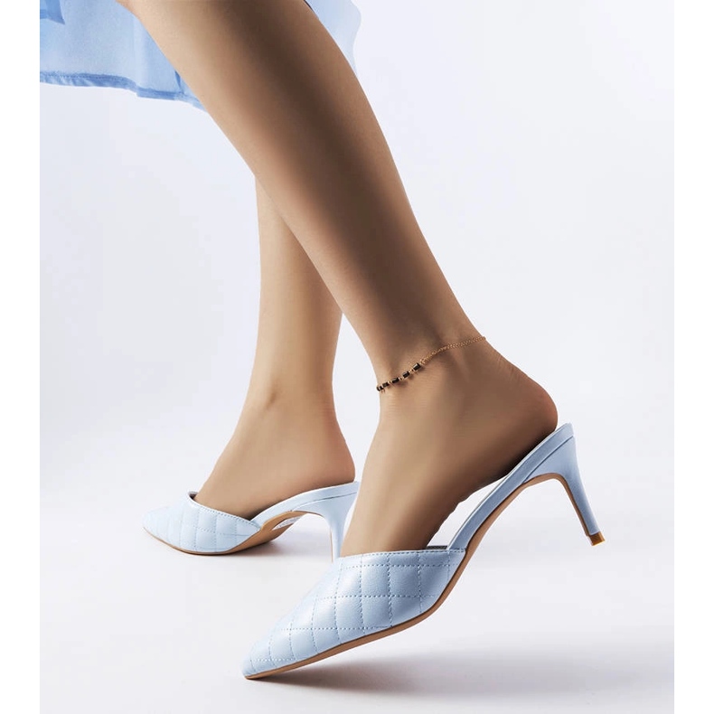 Tongs matelassées bleues Lambert 1