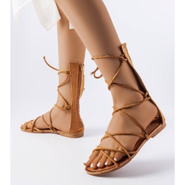 Sandales à nouer marron Heliport brun 1