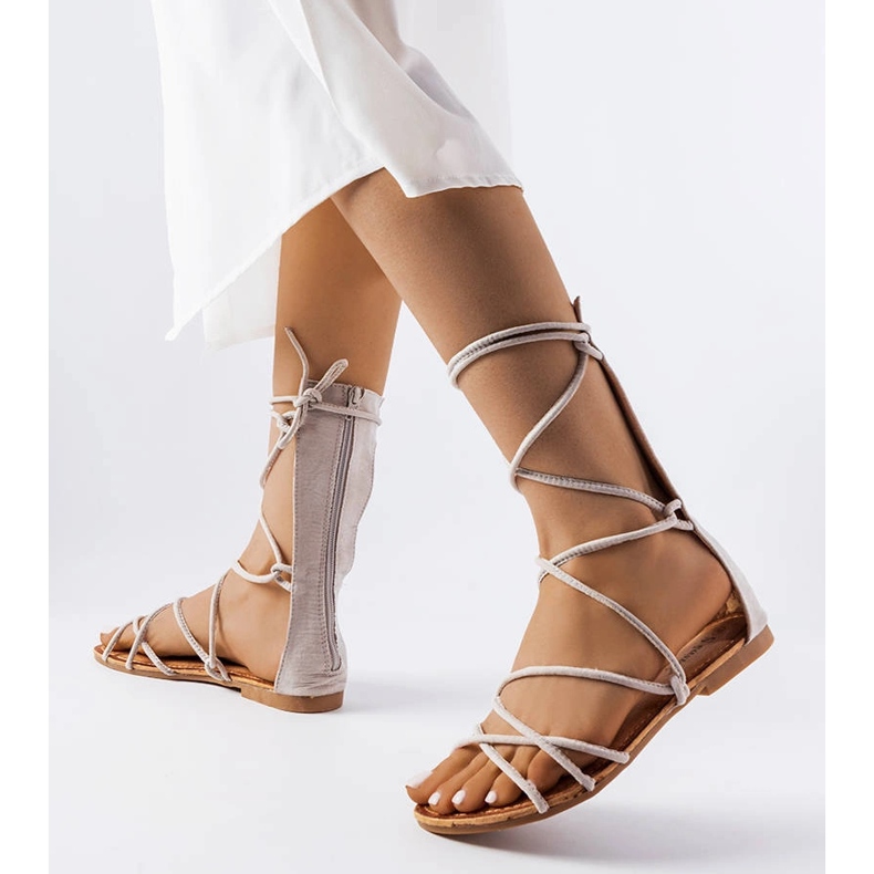 Sandales grises à nœuds Heliport 1
