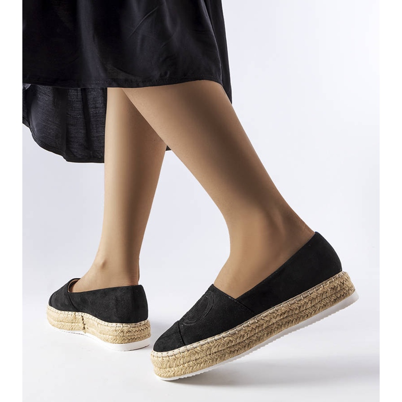 Espadrilles noires à plateforme de Beaudry le noir 1