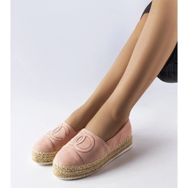 Espadrilles roses à plateforme de Beaudry 1