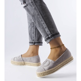 Espadrilles grises à plateforme de Beaudry 2