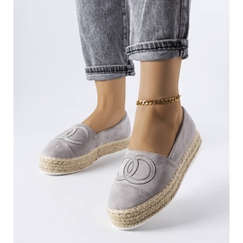 Espadrilles grises à plateforme de Beaudry 1