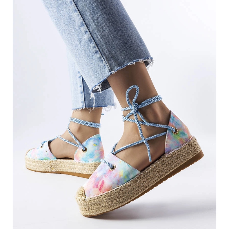 Espadrilles bleues à plateforme Duffet 1