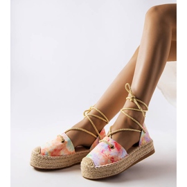 Espadrilles jaunes à plateforme à lacets Duffet 1