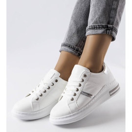 Baskets blanches avec empiècements Deans 1