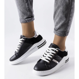 Baskets noires avec empiècements Deans 1
