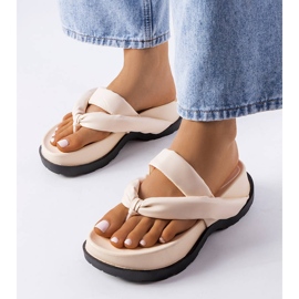 PA1 Mules à plateforme beiges de Lachapelle 1 PA1 Mules à plateforme beiges de Lachapelle 1