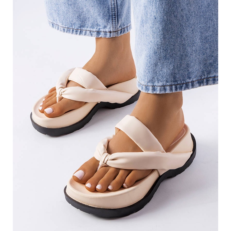 PA1 Mules à plateforme beiges de Lachapelle 1 PA1 Mules à plateforme beiges de Lachapelle 1