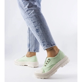 Baskets élastiquées vertes Walton 2