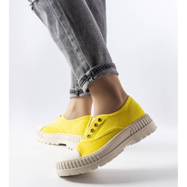 Baskets élastiquées Walton jaunes 1