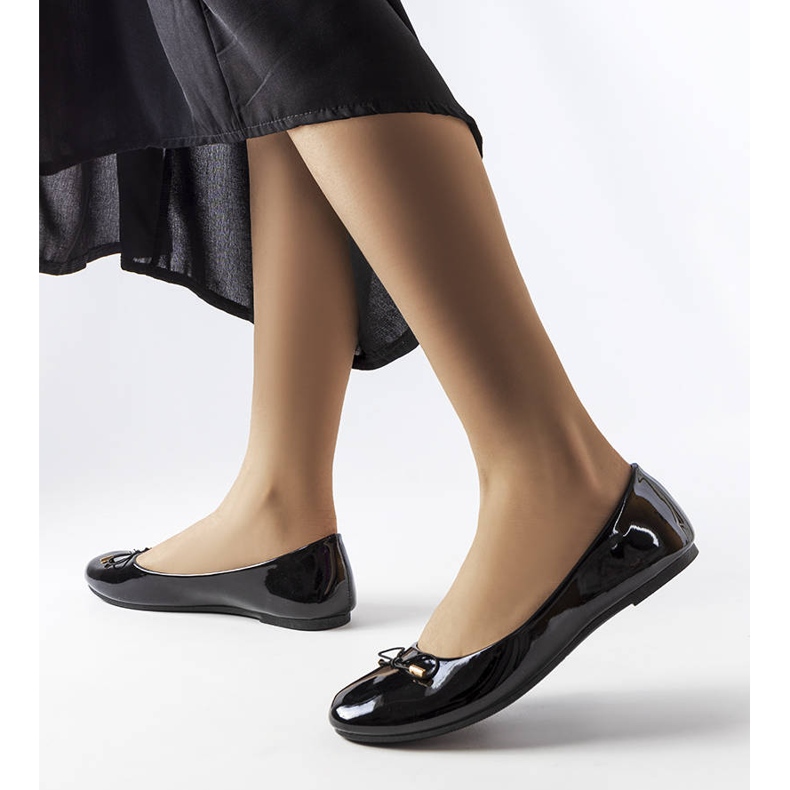 Ballerines vernis noir Lakewood le noir 1