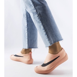 Baskets élastiques roses Stover 1