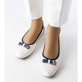Ballerines blanches ajourées à nœud Tisser 2
