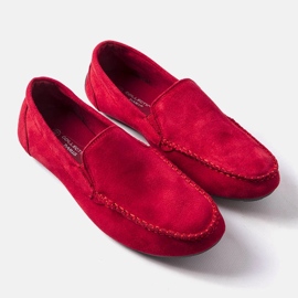 Mocassins homme Sterlington rouges 1
