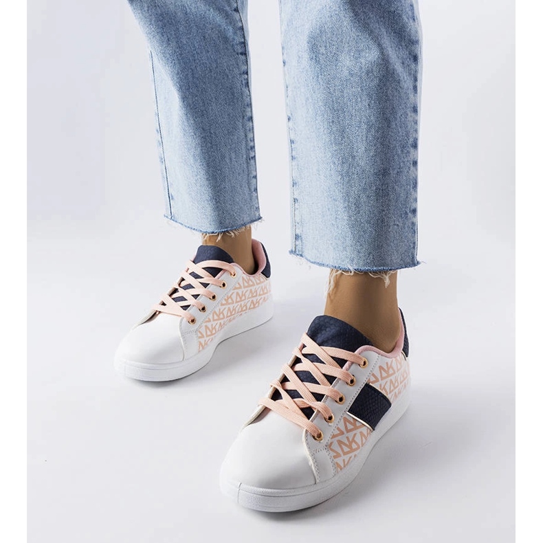 Inna Baskets blanches avec empiècements colorés de Kessla 1