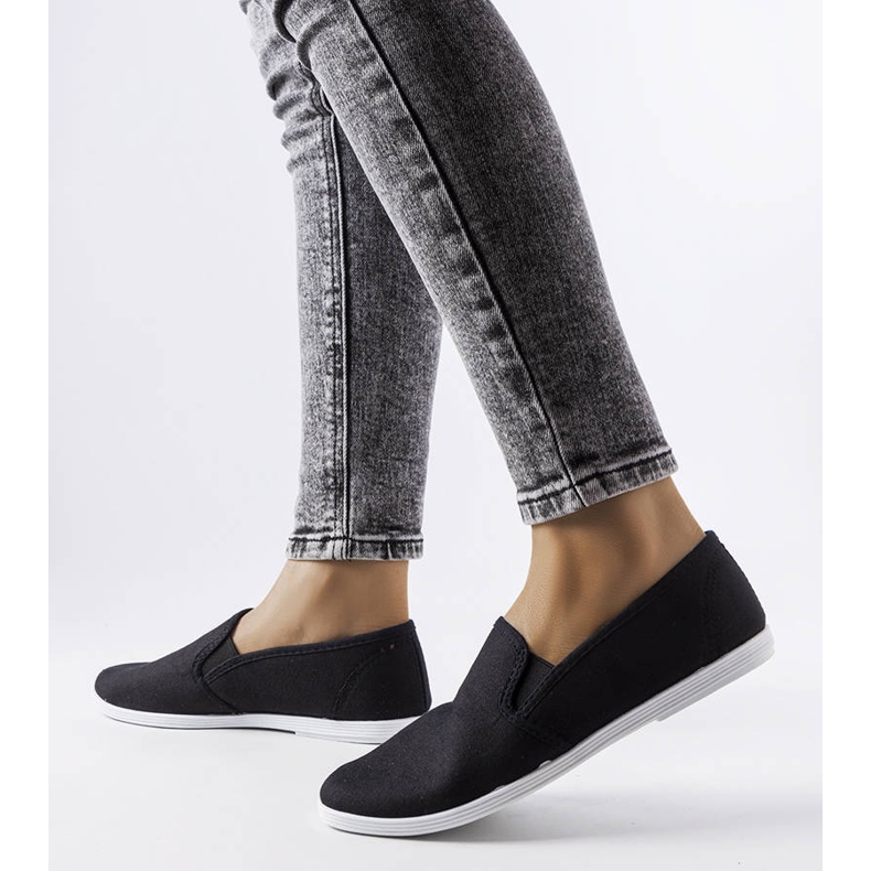 Baskets en textile noir Quincy 1