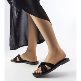 Inna Pantoufles noires Pride en éco-daim 2