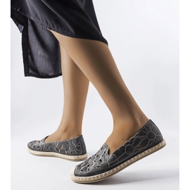 Espadrilles ajourées grises de Lamarre 1