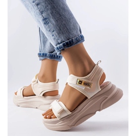 News Sandales à plateforme sportives beiges de Tampa 1