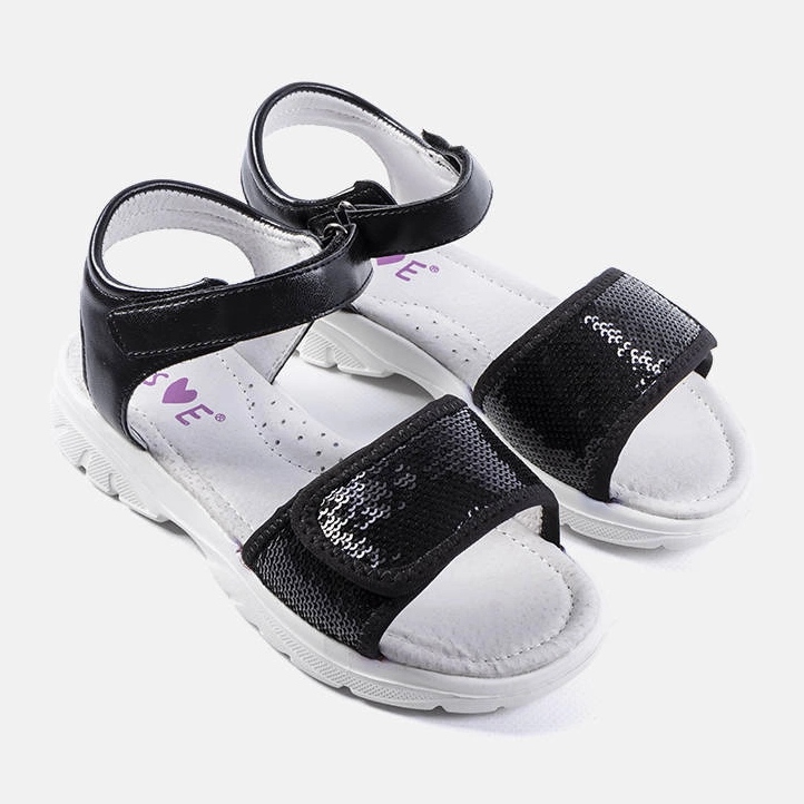 Sandales noires pour enfants de Grenier 1