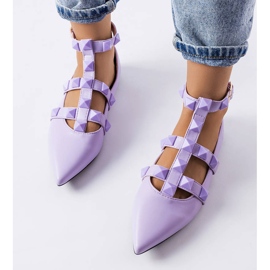 Ballerines violettes avec un spectaculaire fermoir Blur 2
