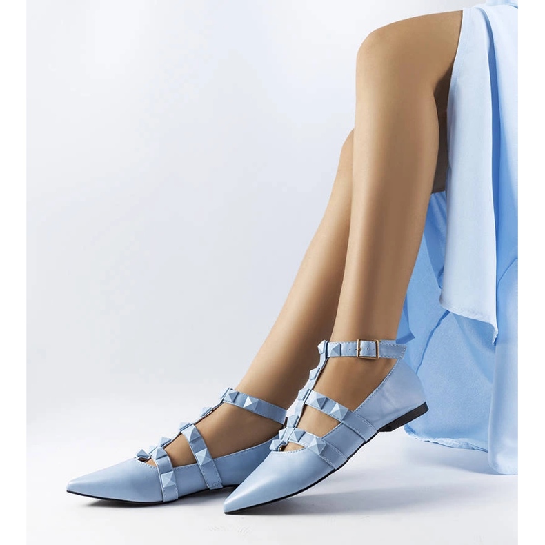 Ballerines bleues avec une fermeture Blur spectaculaire 1