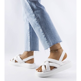 Claquettes à plateforme blanches Primeau 1