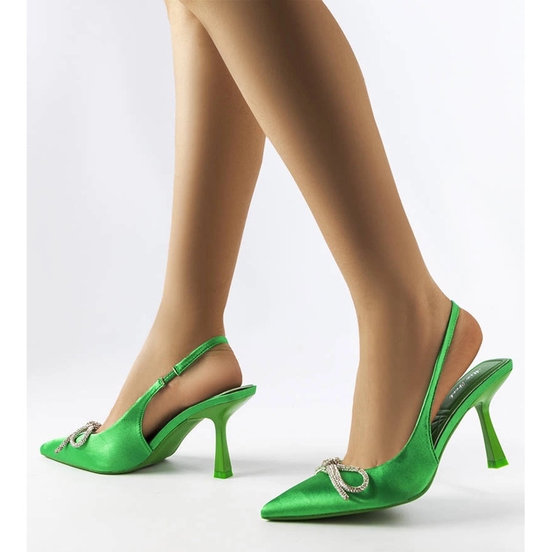 Escarpins verts avec nœud Wildrose 2