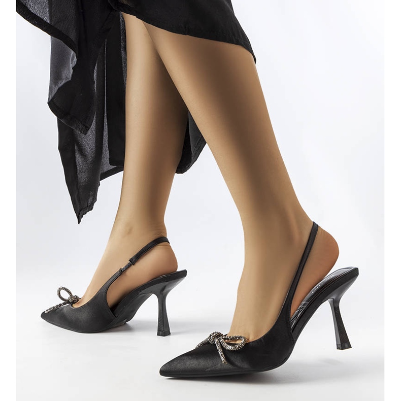 Escarpins noirs avec nœud Wildrose 2